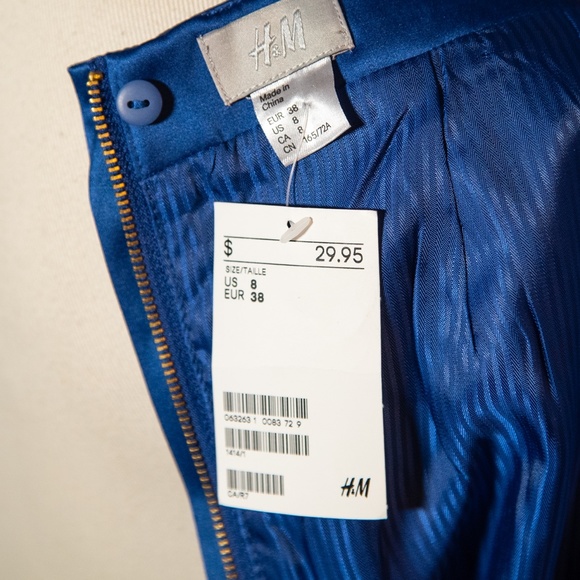 H and M bright blue skirt - Picture 6 of 10